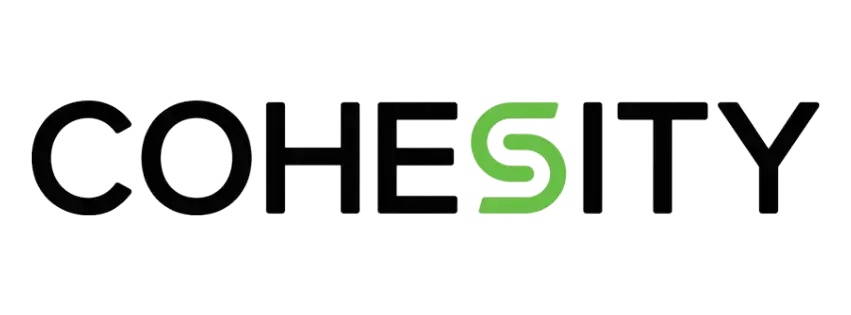 black and green cohesity logo