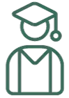 icon of a person in a graduation cap